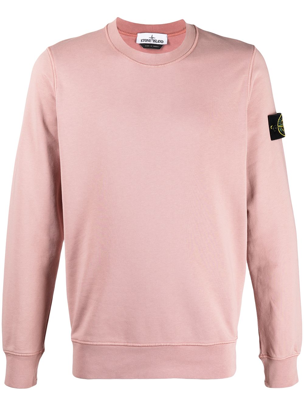 STONE ISLAND Logo Patch Sweatshirt Pink - MAISONDEFASHION.COM