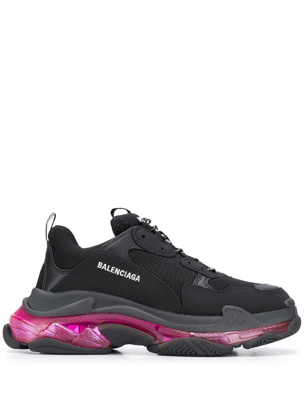 BALENCIAGA Triple S Clearsole Sneaker Black/Pink - Maison De Fashion 