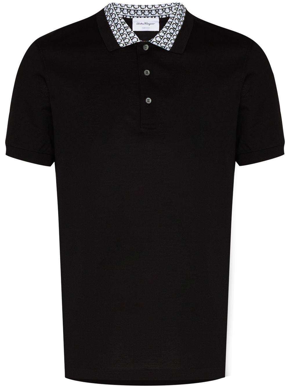 Salvatore Ferragamo Men's Zip hotsell Polo Shirt, Black, Men's XL