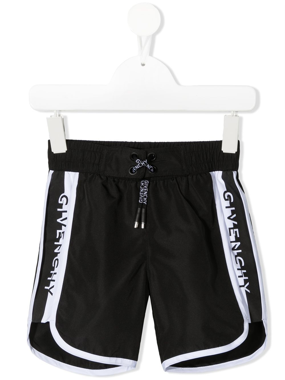 GIVENCHY KIDS Logo Swim Shorts Black - MAISONDEFASHION.COM