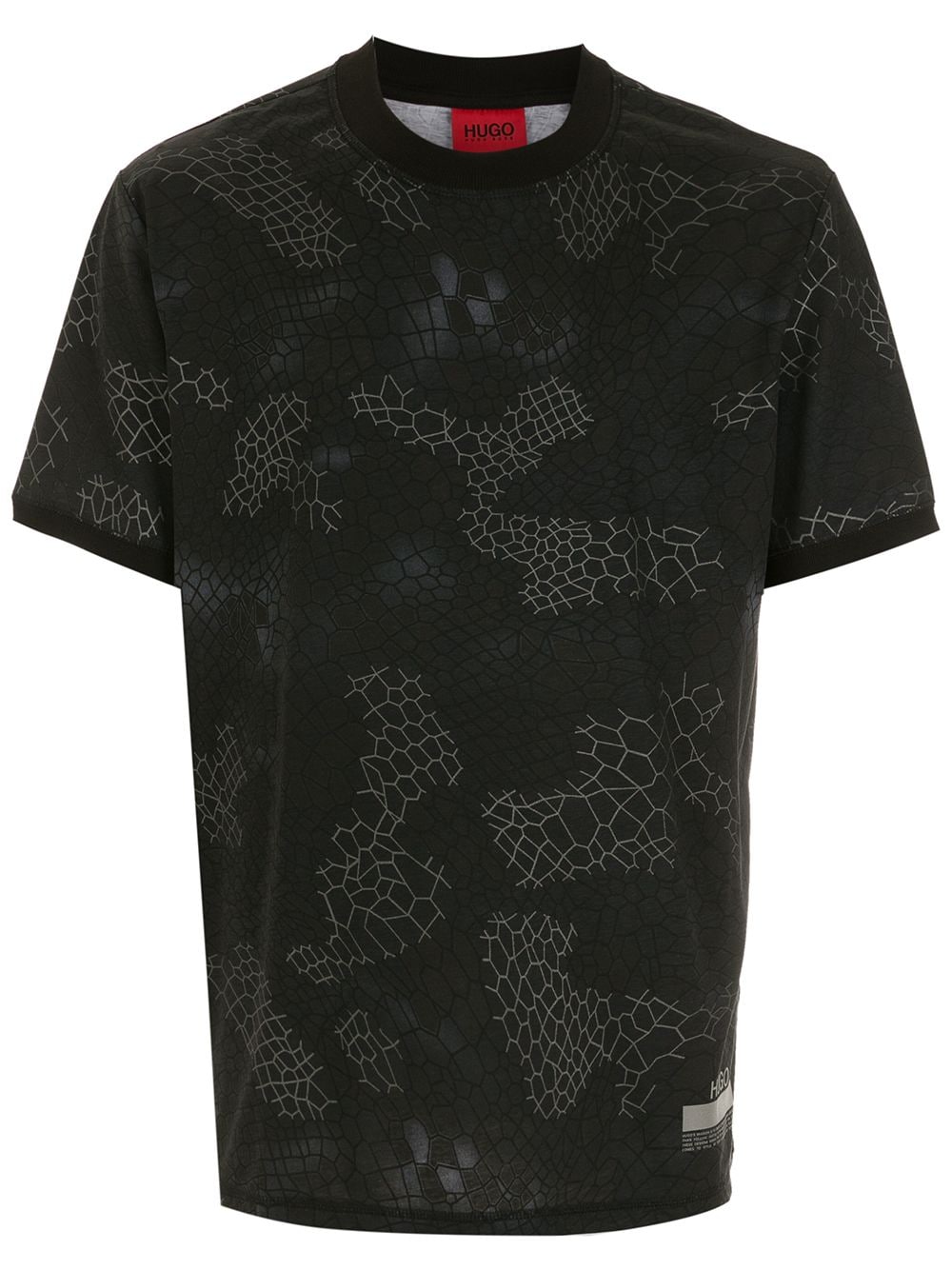 HUGO Graphic-print short-sleeve T-shirt Black - MAISONDEFASHION.COM