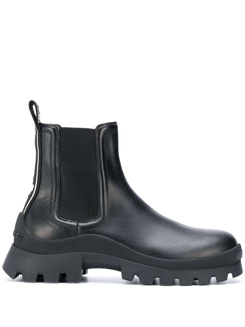 DSQUARED2 Flat Ankle Boots Black - Maison De Fashion 