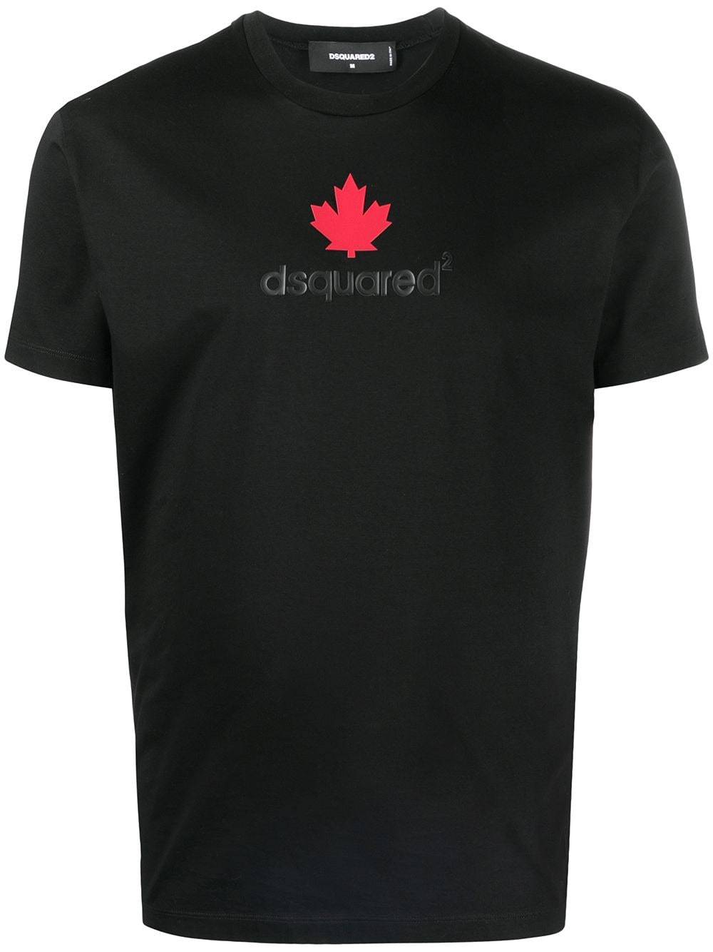 DSQUARED2 Maple Logo-print T-shirt Black/Red – MAISONDEFASHION.COM 