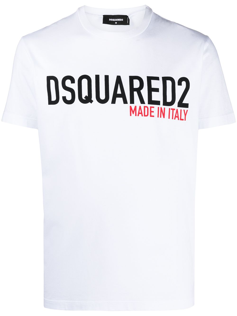 DSQUARED2 Made in Italy Logo T-Shirt White - MAISONDEFASHION.COM