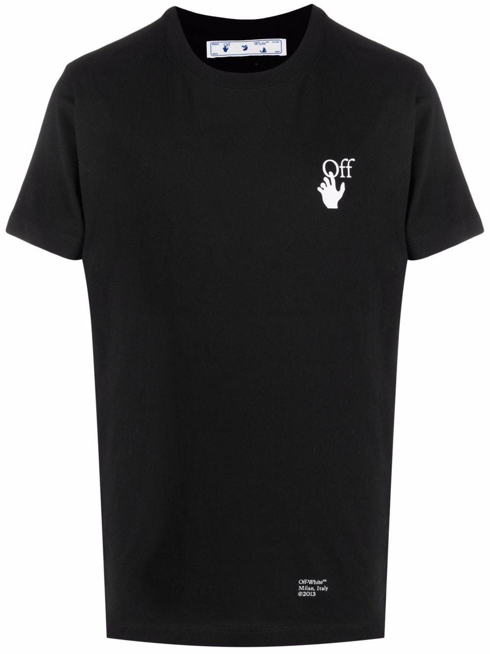 OFF-WHITE Caravaggio Arrow Print T-Shirt Black - MAISONDEFASHION.COM