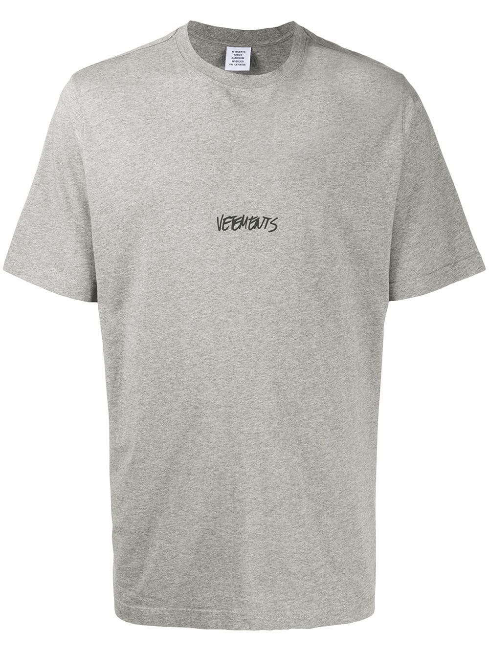 VETEMENTS Written Logo T-Shirt Grey - Maison De Fashion 