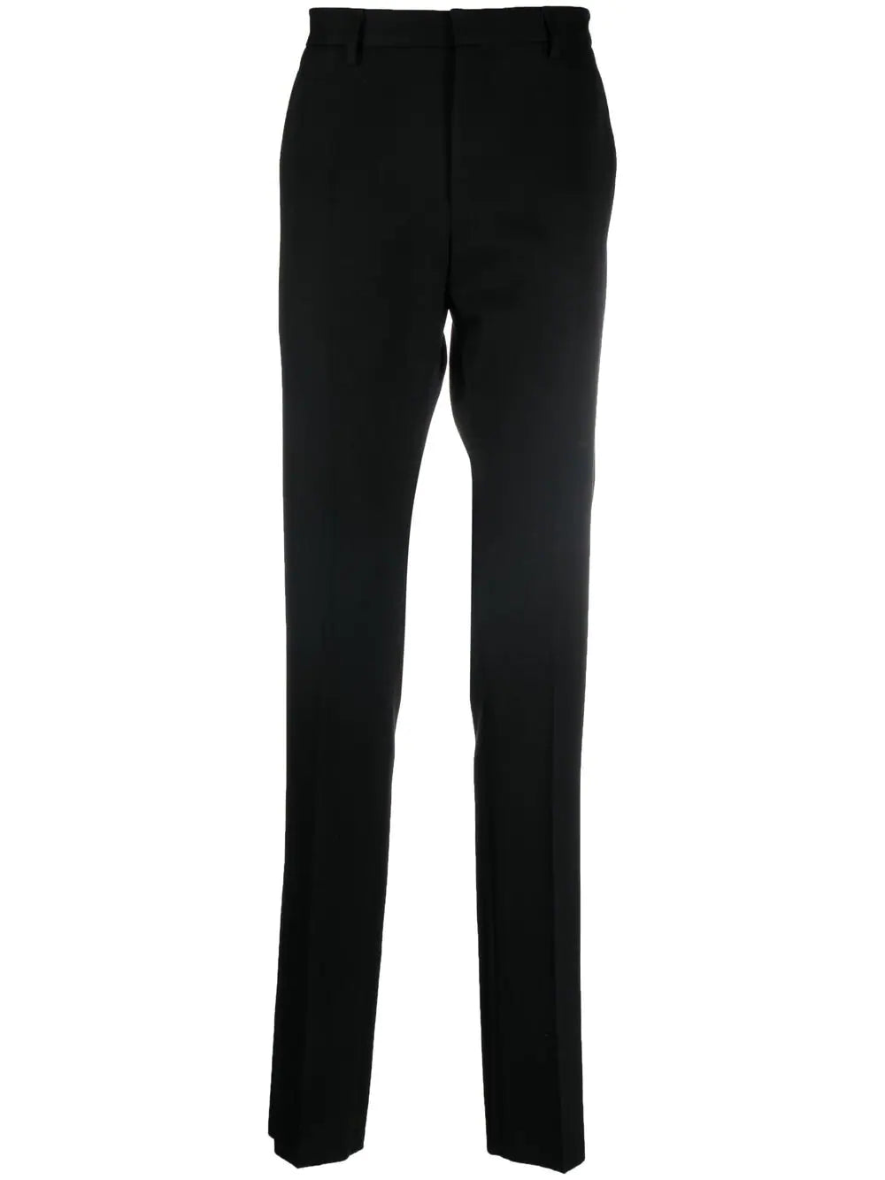 LANVIN Straight-leg Tailored Wool Trousers Black - MAISONDEFASHION.COM