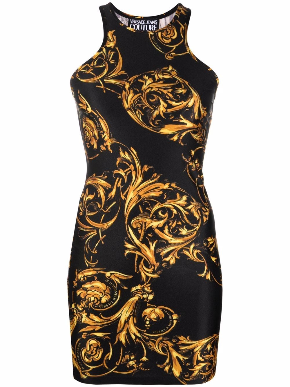 VERSACE WOMEN Baroque Print Sleeveless Dress Black - MAISONDEFASHION.COM