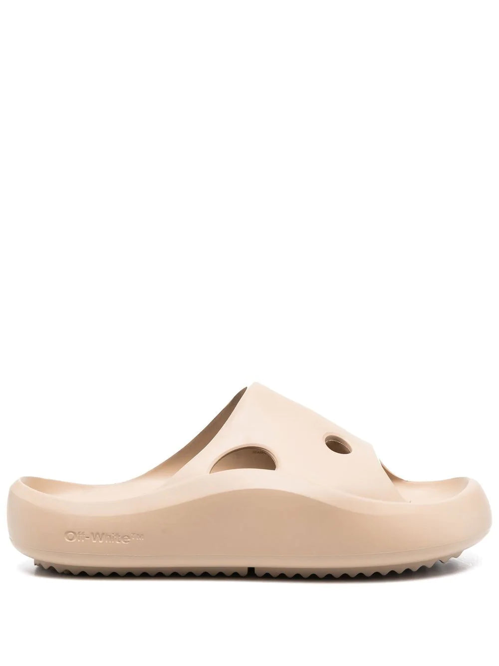 OFF WHITE WOMEN Meteor Rubber Slider Camel - MAISONDEFASHION.COM