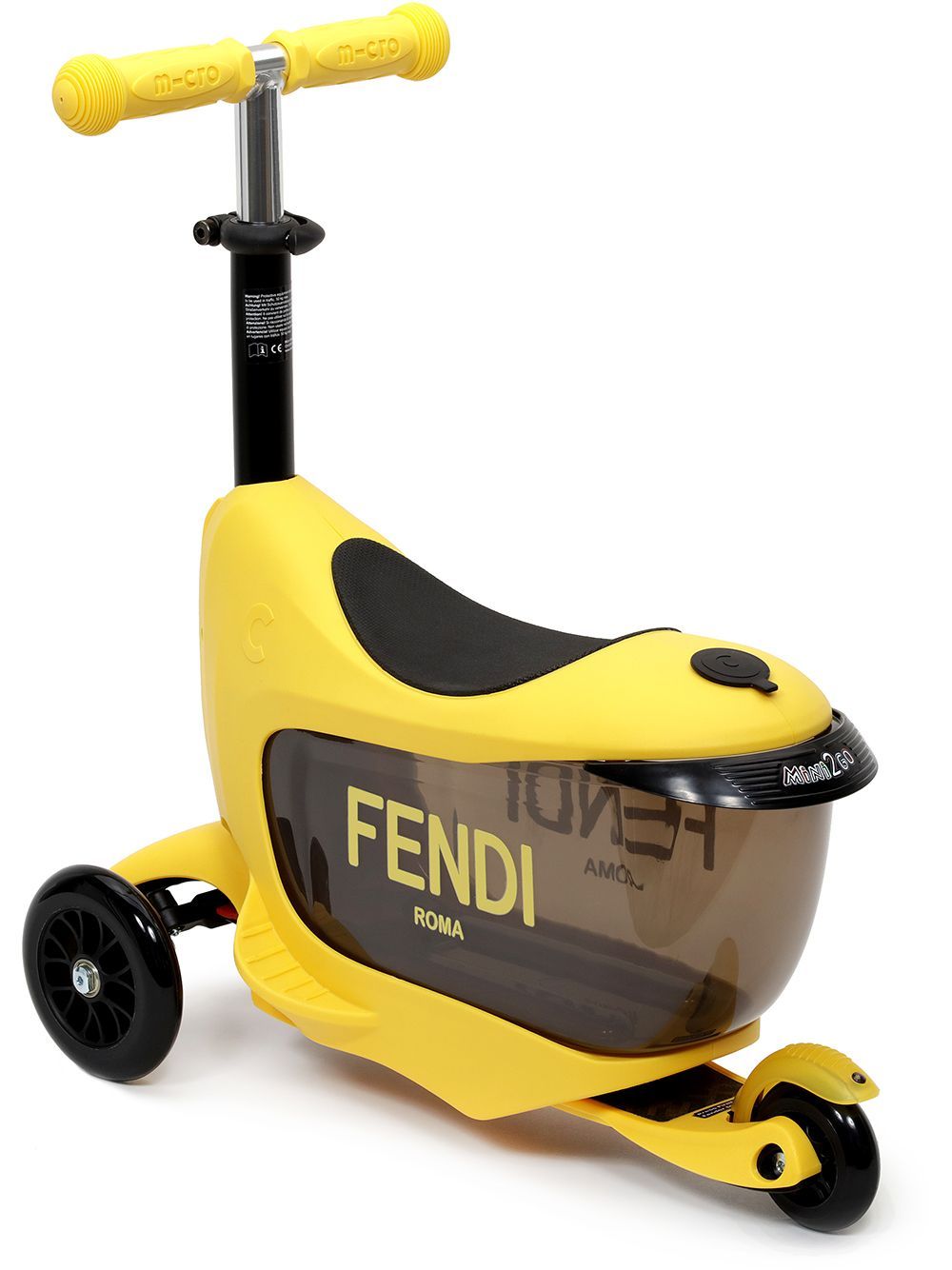 FENDI KIDS Micro Baby Scooter Yellow - MAISONDEFASHION.COM
