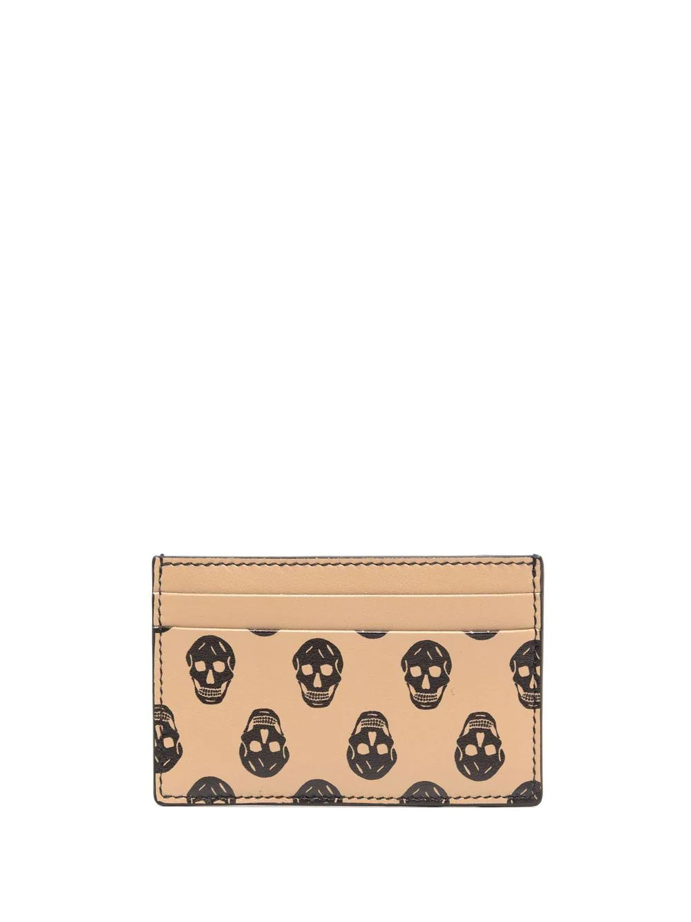 ALEXANDER MCQUEEN All Over Skull Card Holder Beige - MAISONDEFASHION.COM