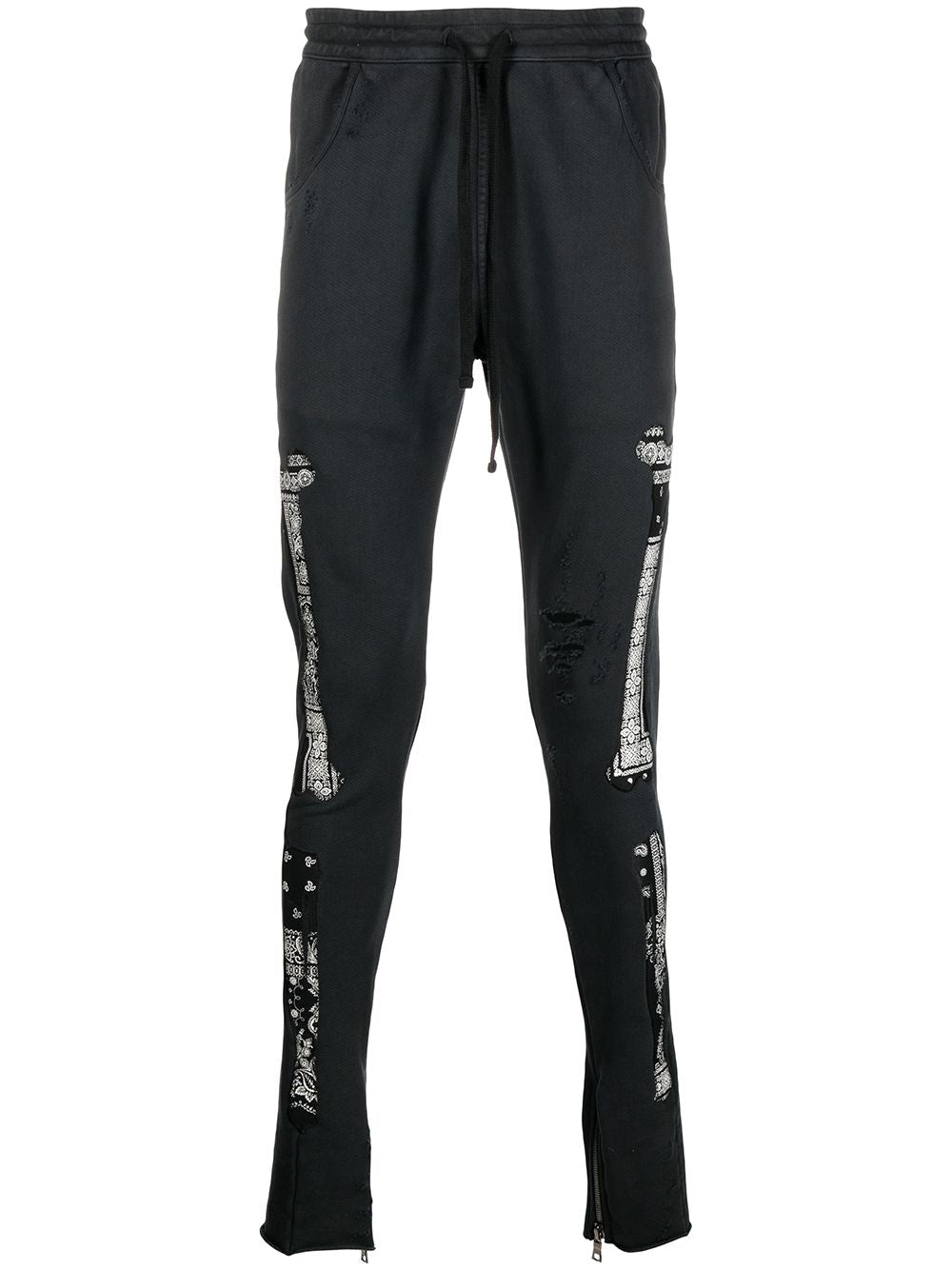 ALCHEMIST Burnout Rider Joggers Black - MAISONDEFASHION.COM