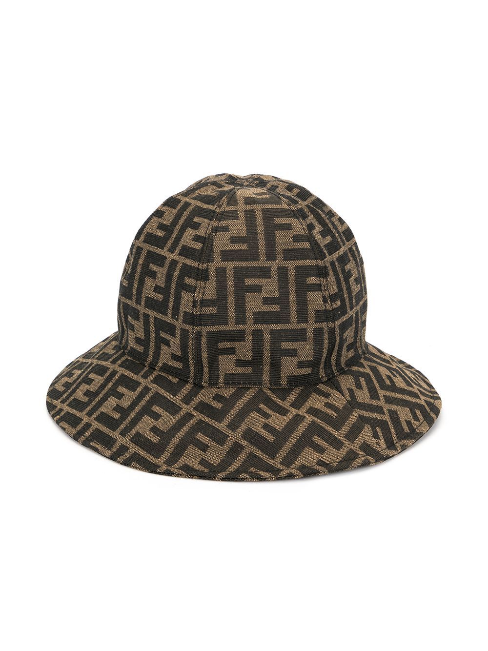 FENDI KIDS FF Monogram Sun Hat Brown - MAISONDEFASHION.COM