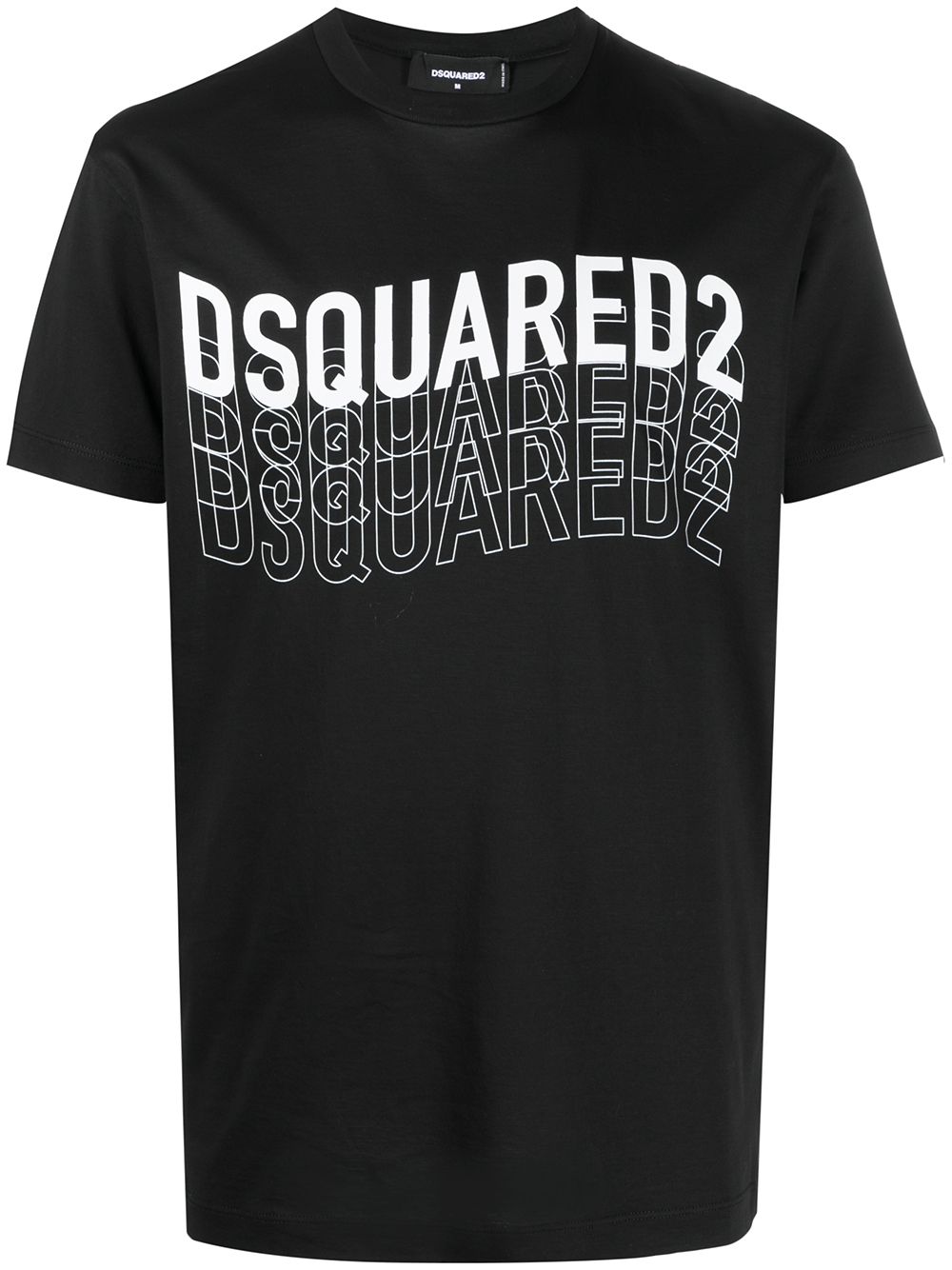 DSQUARED2 Wave Logo T-Shirt Black – MAISONDEFASHION.COM