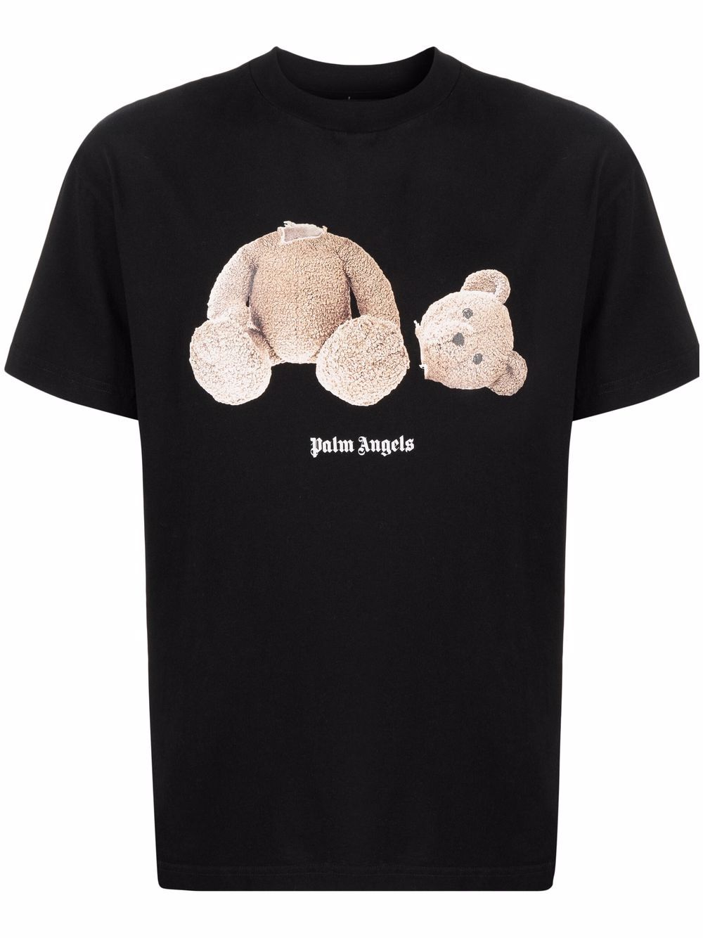 PALM ANGELS Bear Graphic T-Shirt Black - MAISONDEFASHION.COM