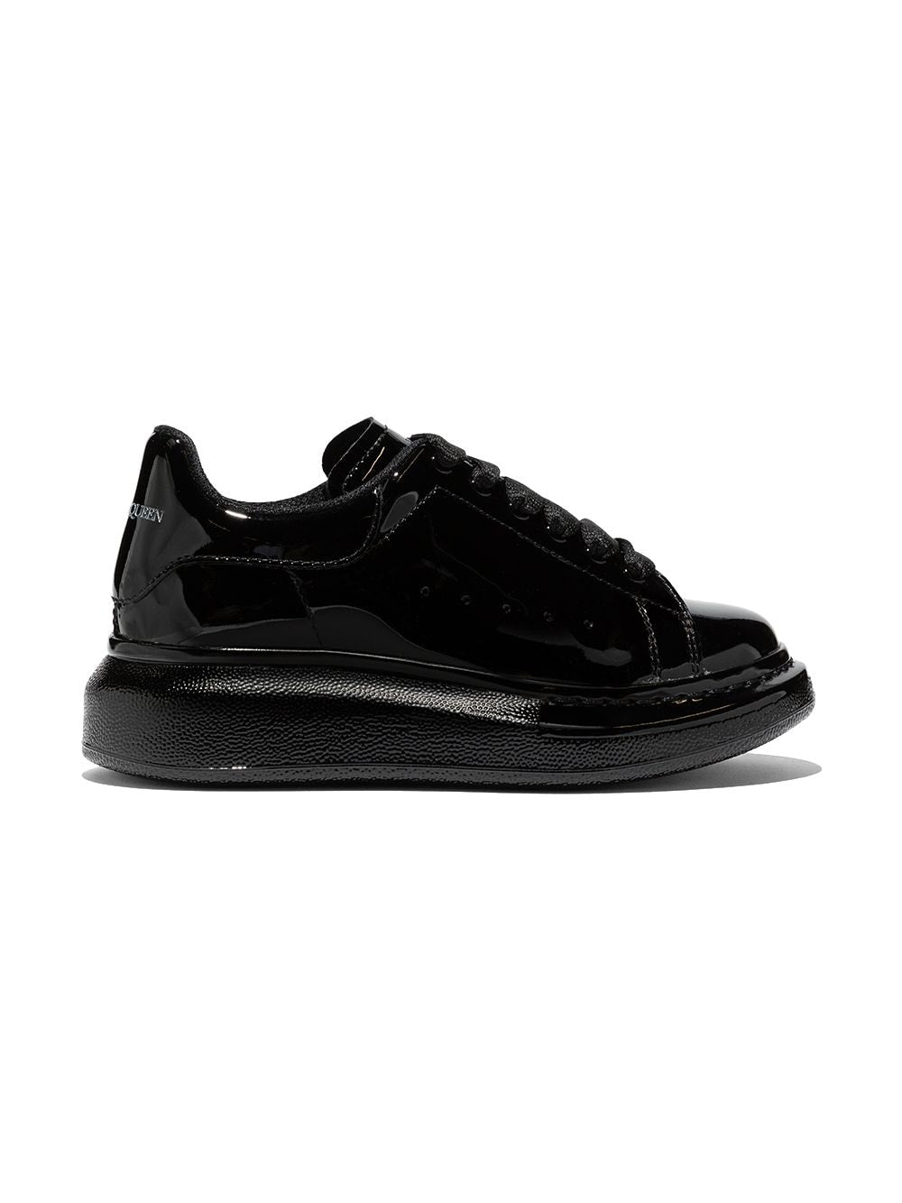 ALEXANDER MCQUEEN KIDS Oversized Sole Sneakers Gloss Black MAISONDEFASHION.COM