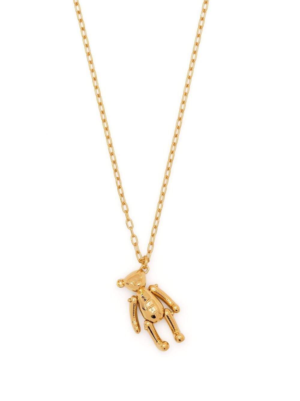 AMBUSH Teddy Bear Charm Necklace Gold - MAISONDEFASHION.COM