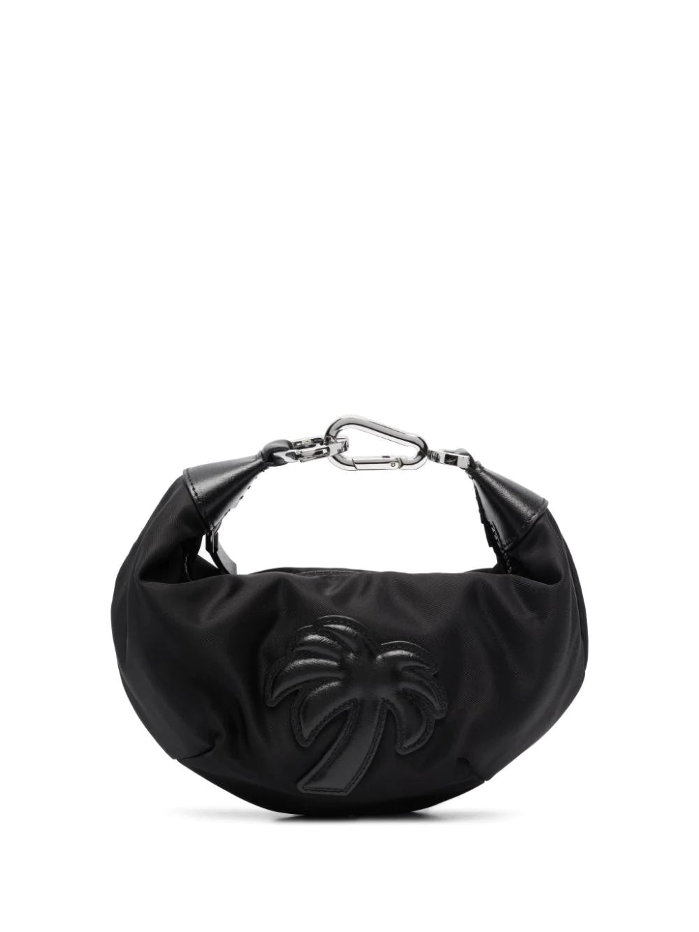 PALM ANGELS WOMEN Big Palm Hobo PM Black/Black - MAISONDEFASHION.COM