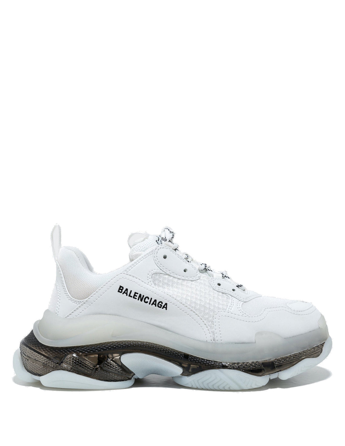 BALENCIAGA Triple S Clear Sole Sneakers White - MAISONDEFASHION.COM
