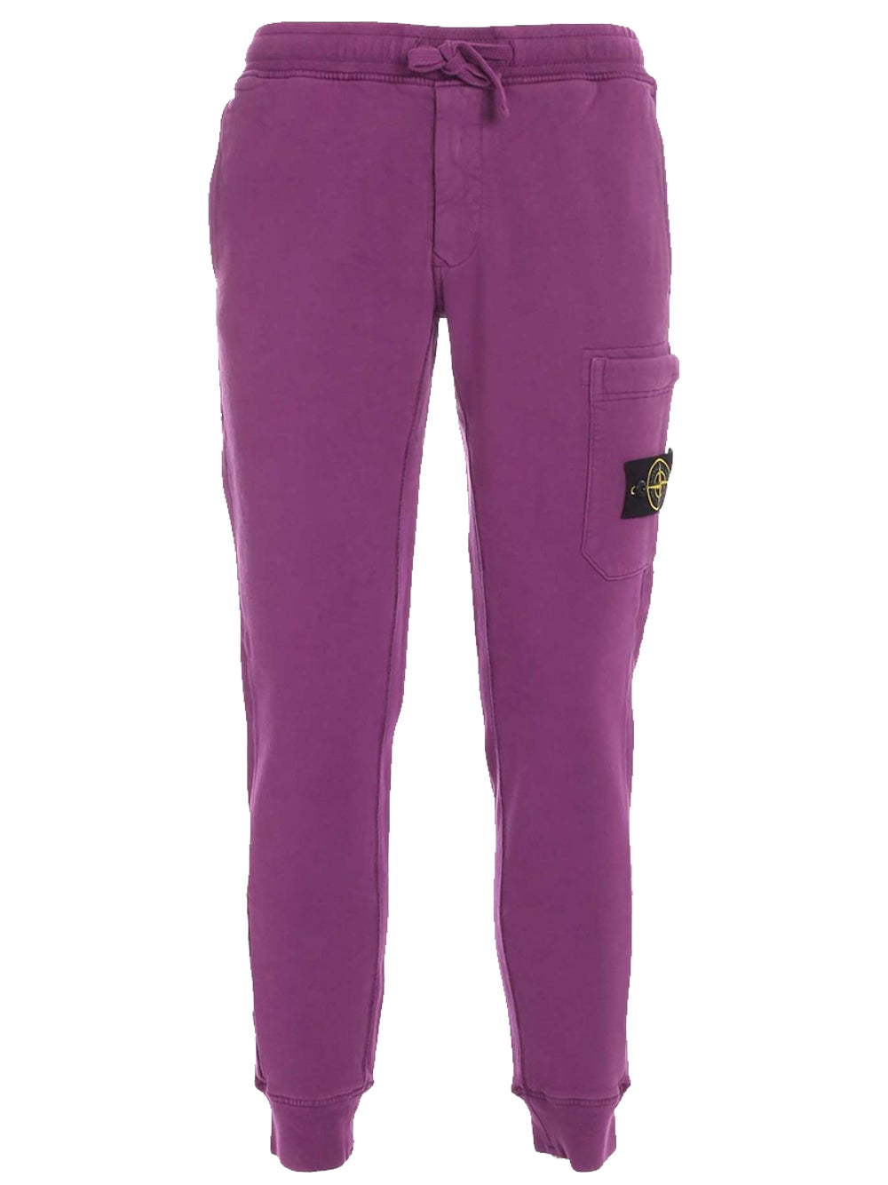 STONE ISLAND Logo Sweat Pants Purple - MAISONDEFASHION.COM