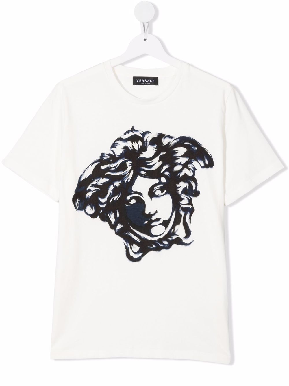 VERSACE KIDS Medusa-head print cotton T-shirt White - MAISONDEFASHION.COM