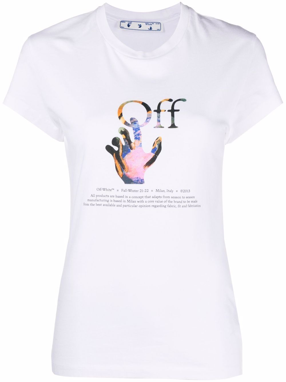 OFF-WHITE WOMEN Mirko Artist Fitted T-Shirt White - MAISONDEFASHION.COM