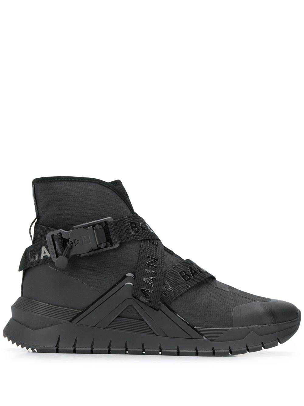 BALMAIN B-Troop High Top Sneakers Black - Maison De Fashion 