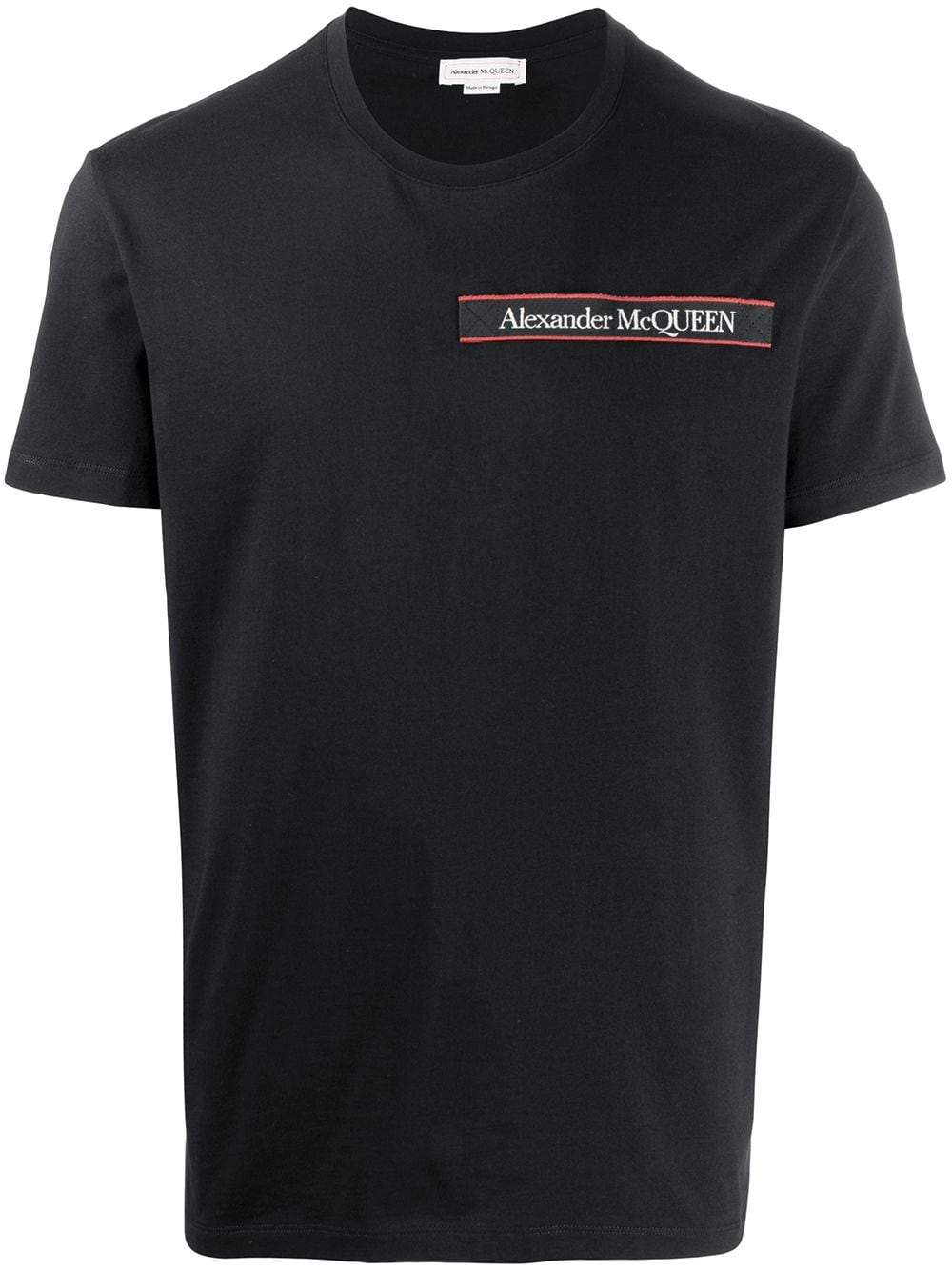 ALEXANDER MCQUEEN Logo Patch T Shirt Black - Maison De Fashion 