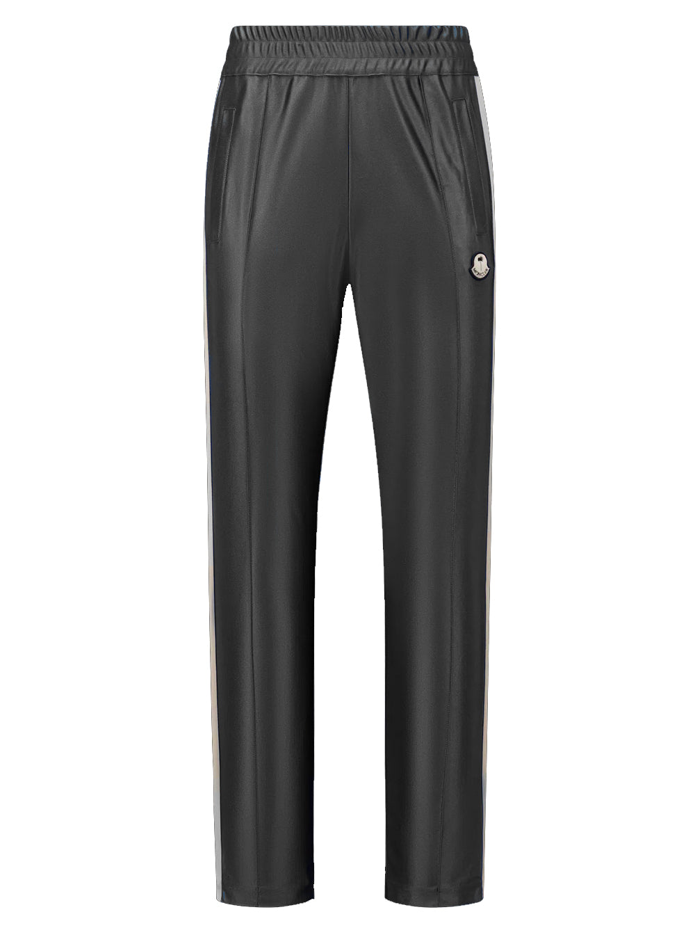 MONCLER GENIUS X 8 MONCLER PALM ANGELS Shiny Track Pants Black - MAISONDEFASHION.COM