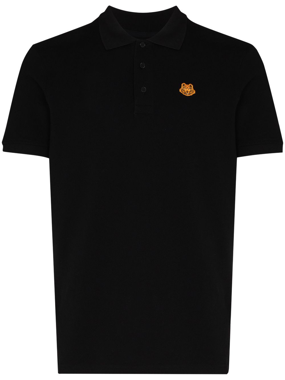 KENZO Mini Tiger Logo Polo Shirt Black - MAISONDEFASHION.COM