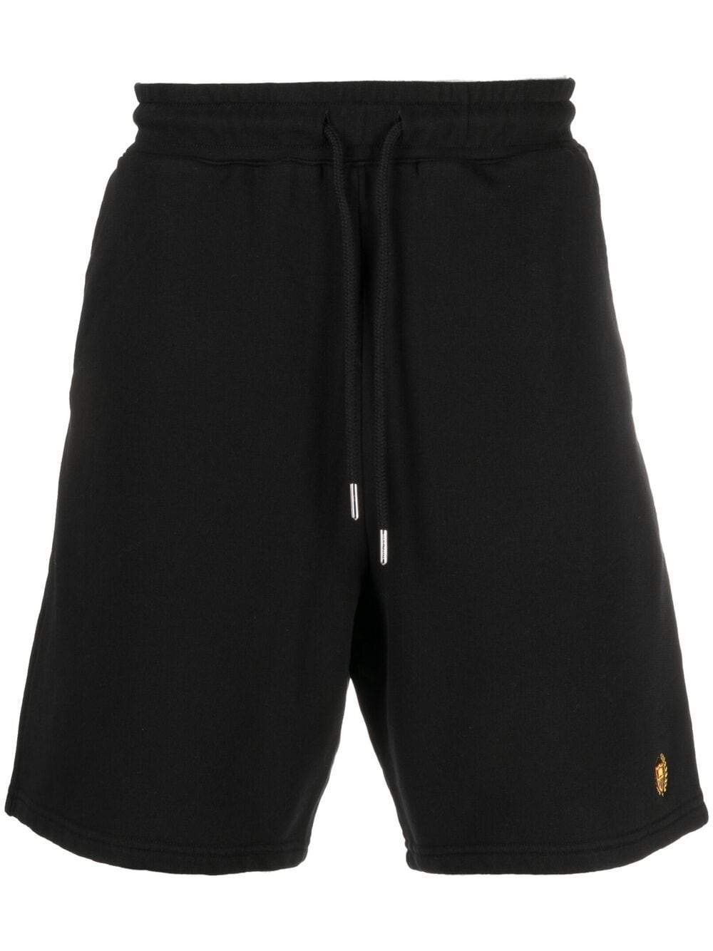 BEL-AIR ATHLETICS Academy Crest Shorts Black - MAISONDEFASHION.COM