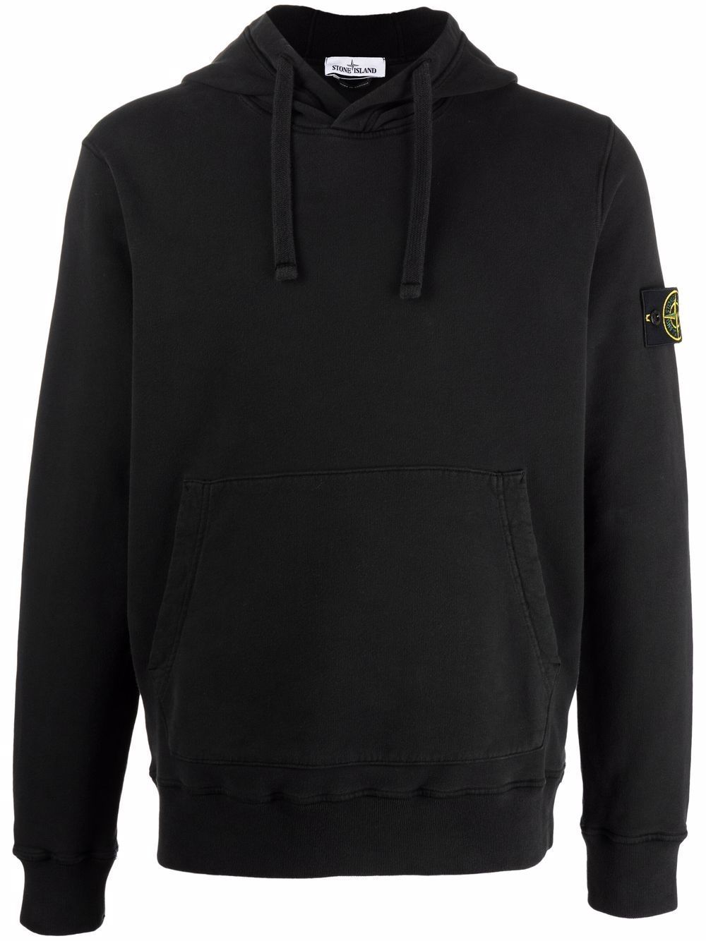 STONE ISLAND Hooded Sweatshirt Black - MAISONDEFASHION.COM