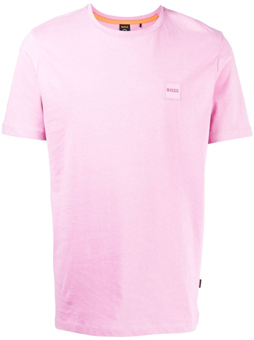 BOSS Chest Logo-patch Detail T-shirt Light/Pastel Pink - MAISONDEFASHION.COM