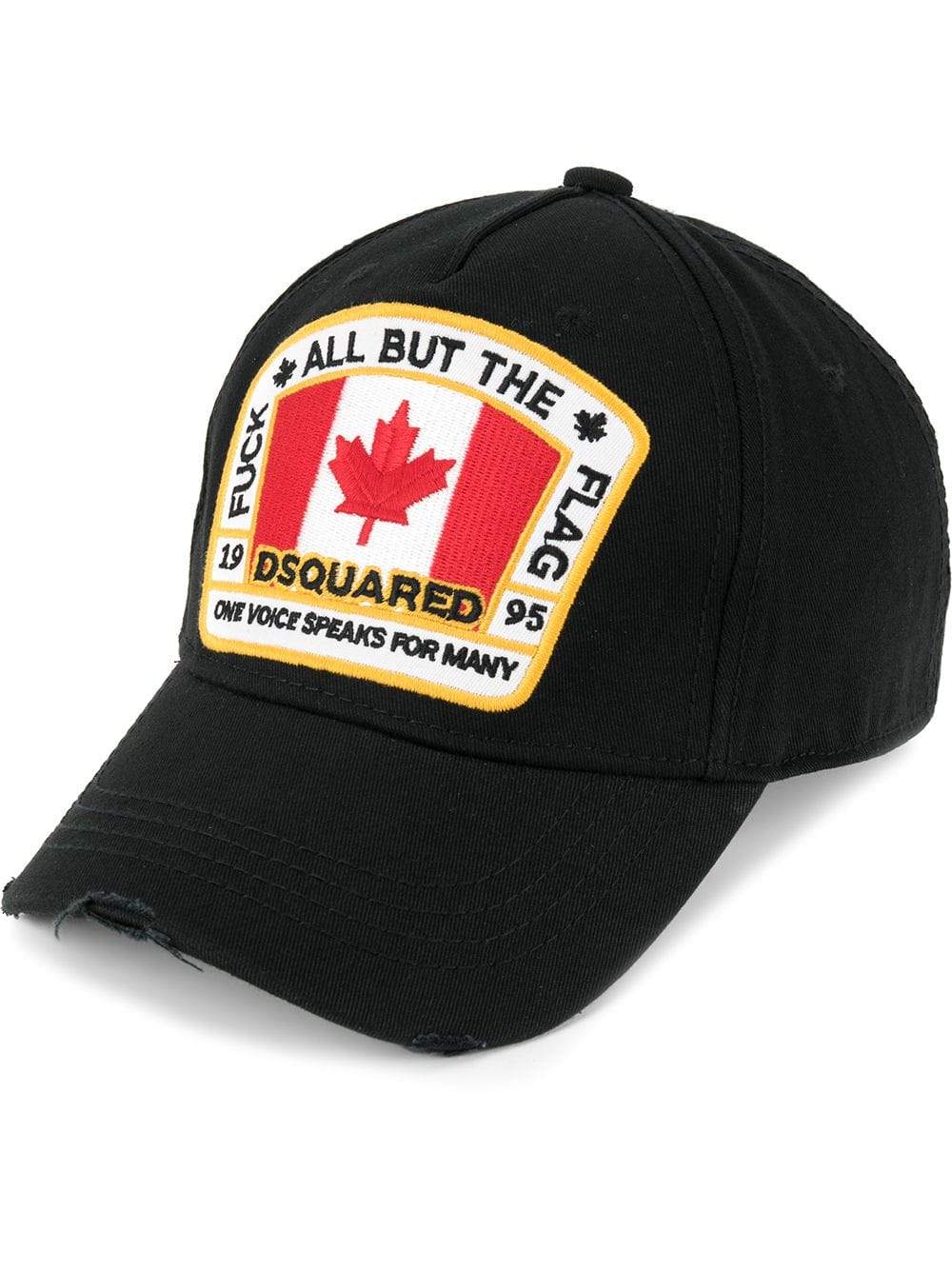DSQUARED2 canadian patch baseball cap Black - Maison De Fashion 