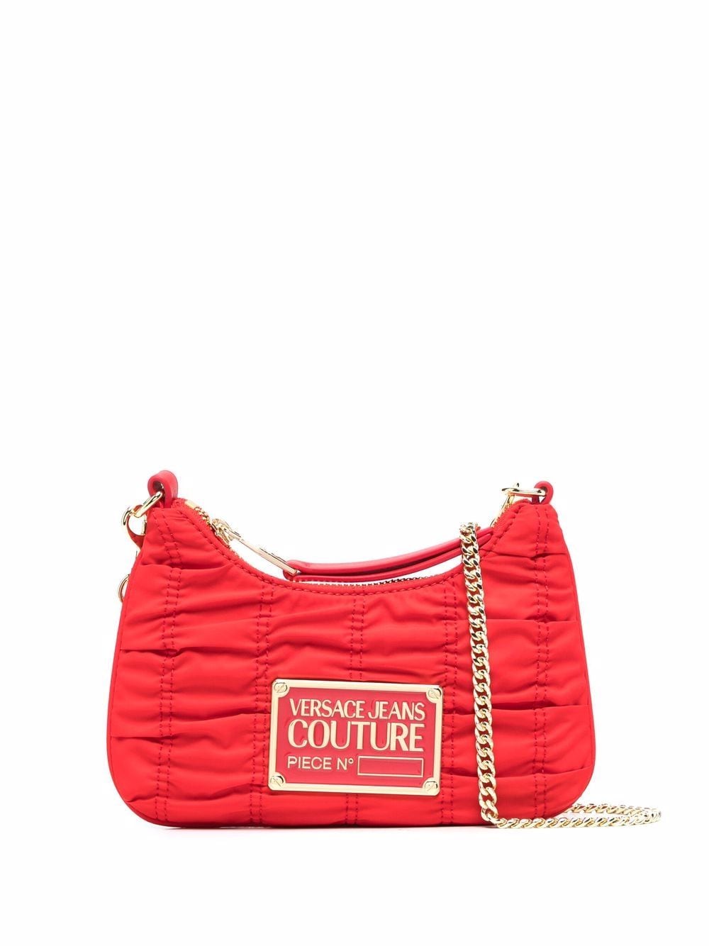 VERSACE JEANS COUTURE WOMEN Logo Pleated Bag Red - MAISONDEFASHION.COM