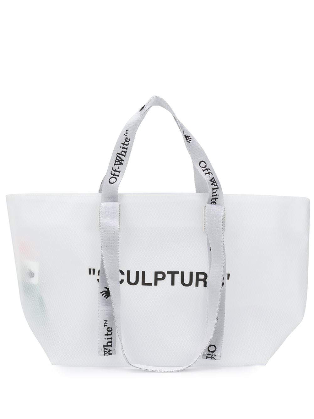 OFF-WHITE Sculpture Small Tote Bag White/Black - Maison De Fashion 