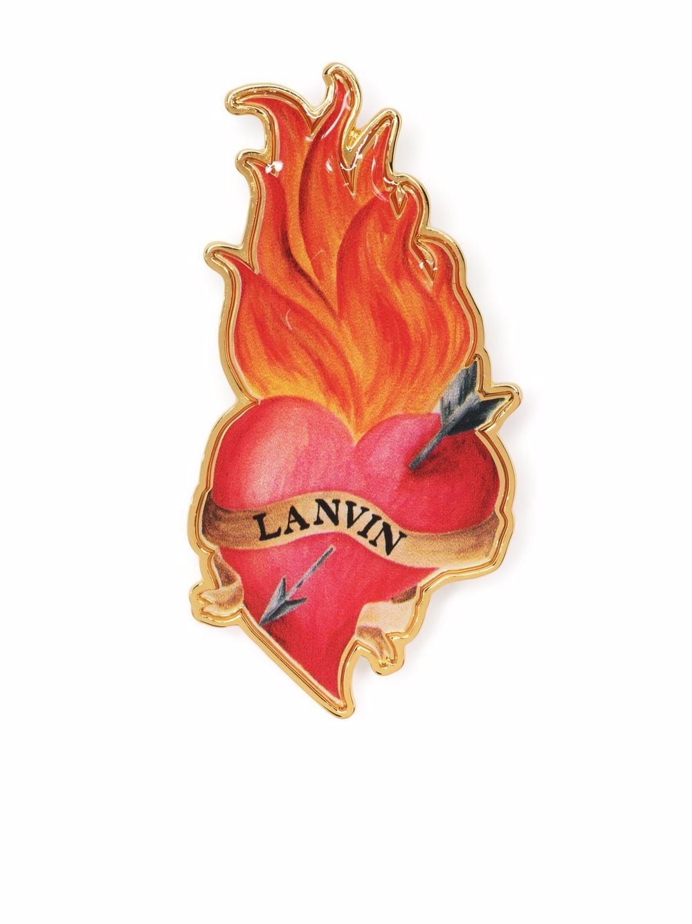 LANVIN Flaming heart pin Multicolour - MAISONDEFASHION.COM