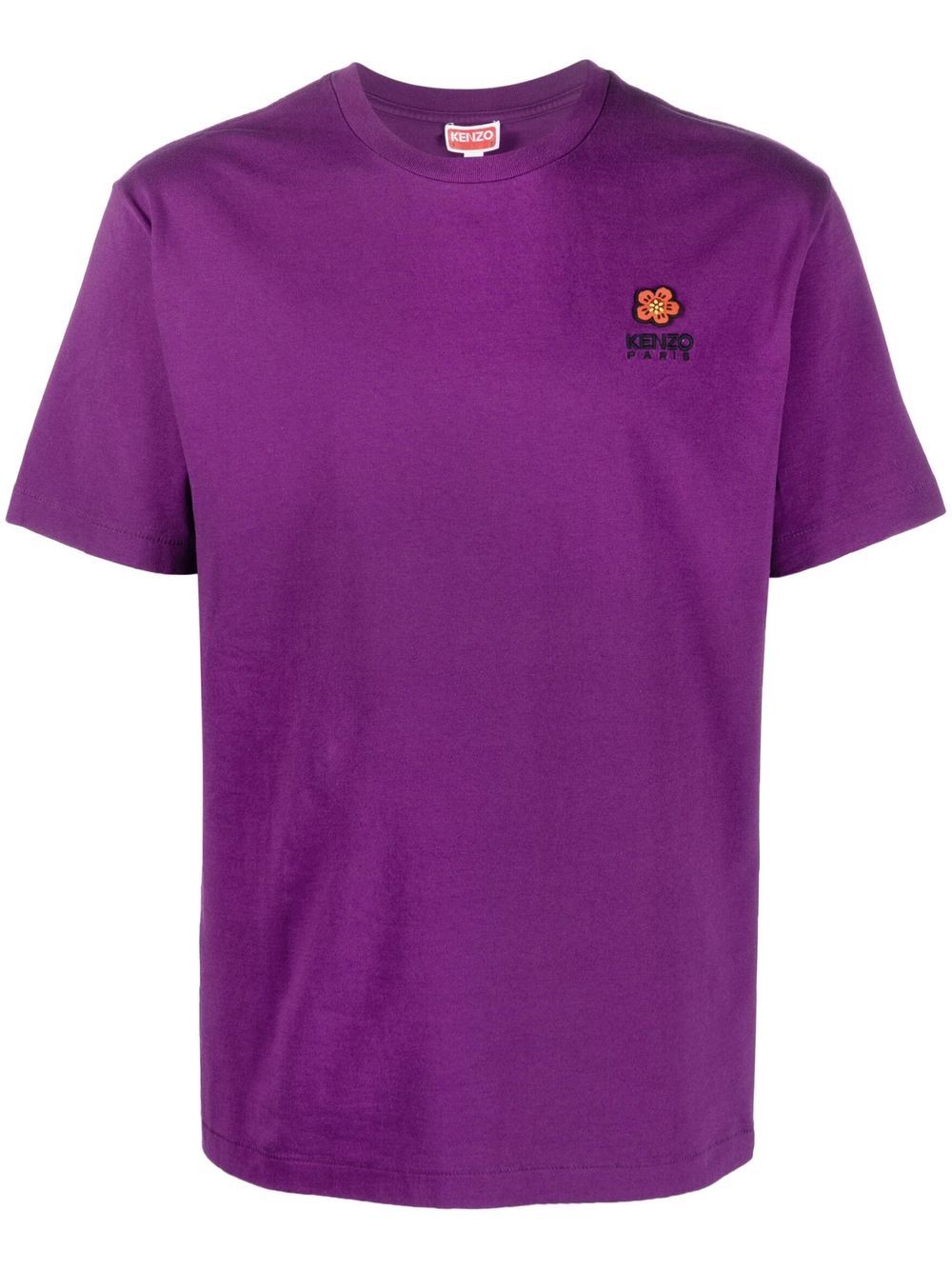KENZO Boke Flower Embroidered T-Shirt Purple - MAISONDEFASHION.COM