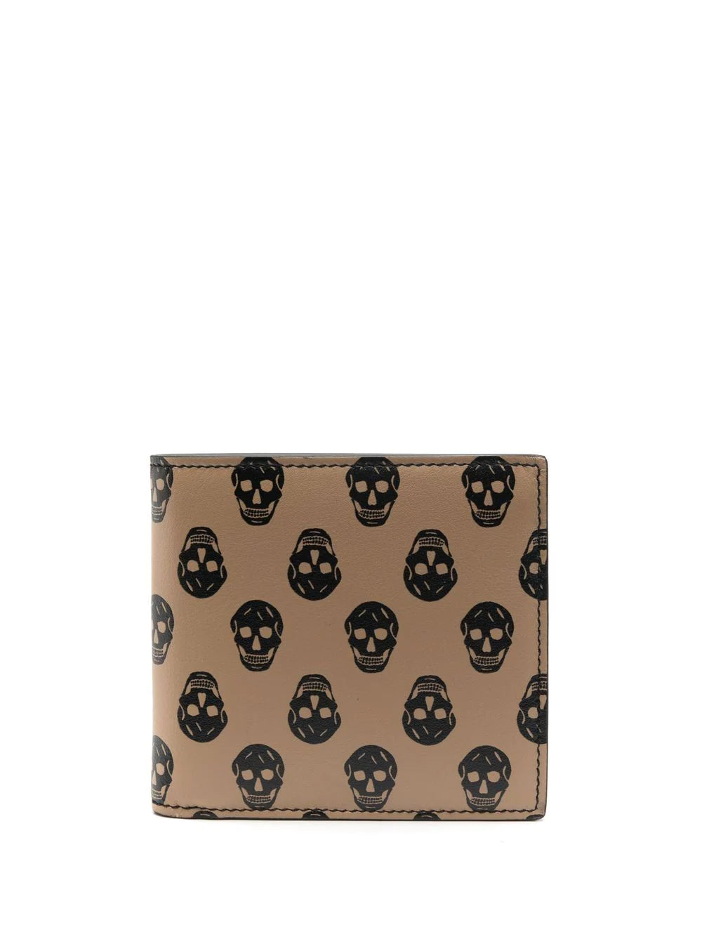 ALEXANDER MCQUEEN All Over Skull Wallet Beige - MAISONDEFASHION.COM