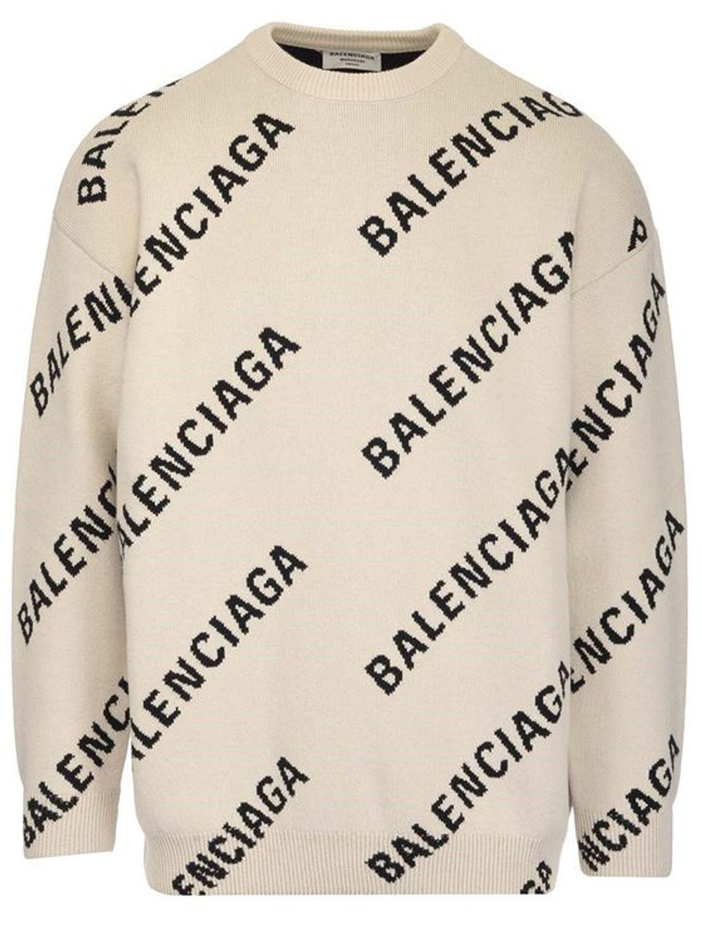 BALENCIAGA All Over Logo Sweatshirt - MAISONDEFASHION.COM