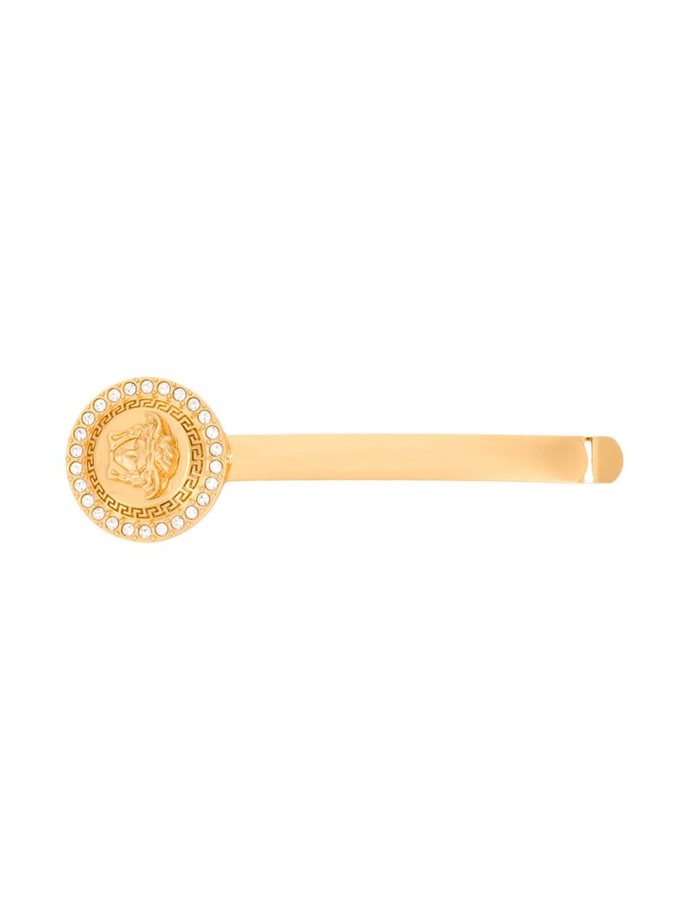 VERSACE KIDS Medusa Logo Hair Clip Gold - Maison De Fashion 