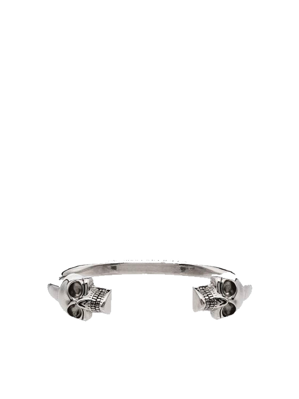 ALEXANDER MCQUEEN Skull Head Motif Bracelet Silver - MAISONDEFASHION.COM