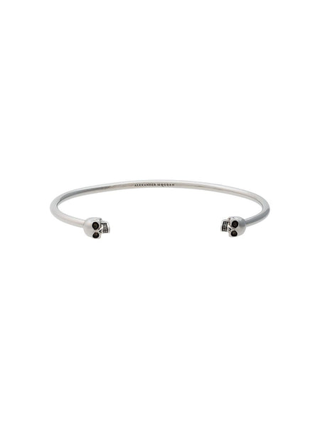 ALEXANDER McQUEENブレスレット THIN TWIN SKULL ALEXANDER MCQUEEN Thin Twin Skull Bracelet – MAISONDEFASHION.COM