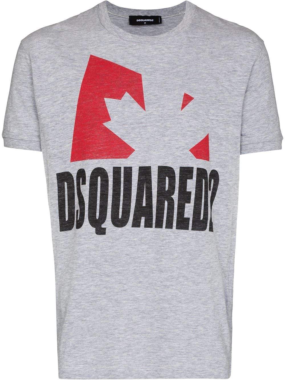 DSQUARED2 Leaf print short-sleeve T-shirt Grey - MAISONDEFASHION.COM