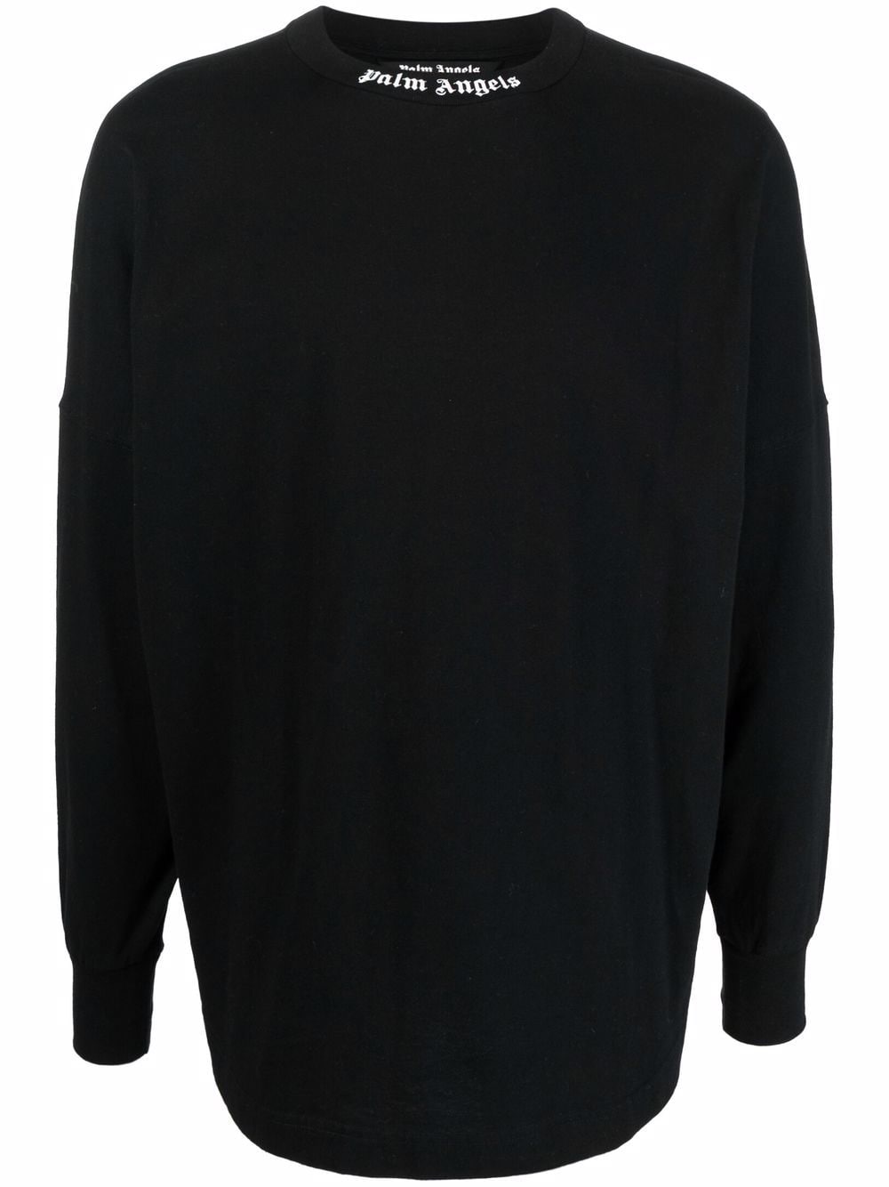PALM ANGELS Classic Logo Over L/S T-Shirt Black - MAISONDEFASHION.COM