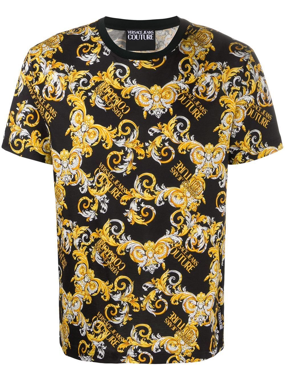 Versace Baroque Print T-shirt Black - Maison De Fashion 