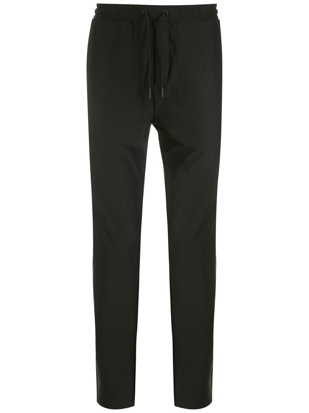 BOSS Slim Fit Logo Tape Track Pants Black - MAISONDEFASHION.COM