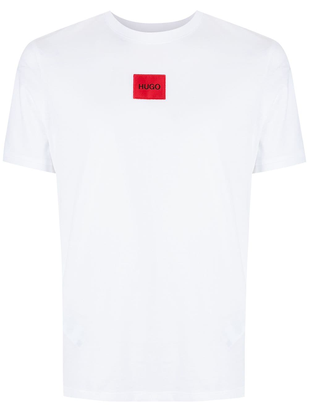 HUGO Logo patch T-Shirt White - MAISONDEFASHION.COM