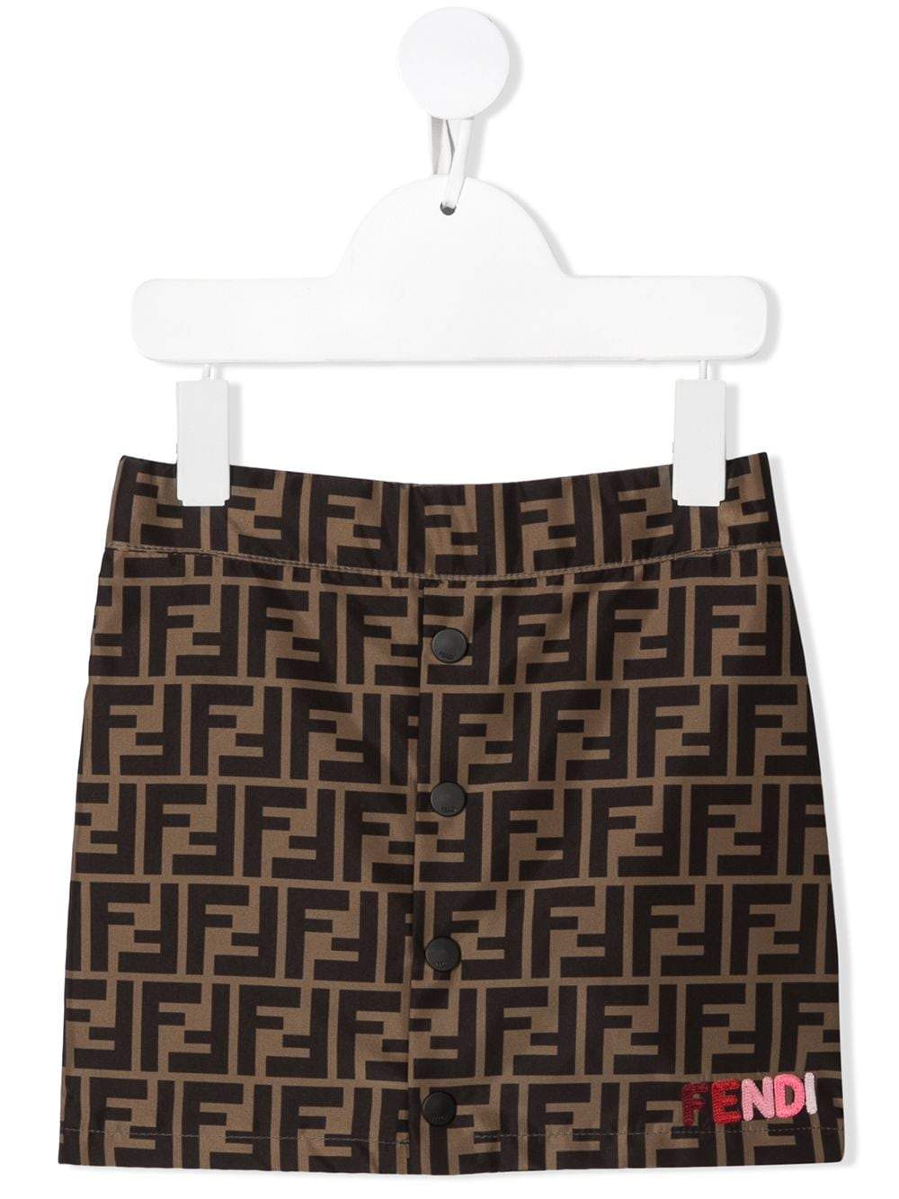 FENDI KIDS FF Monogram Pink Tape Skirt - Maison De Fashion 