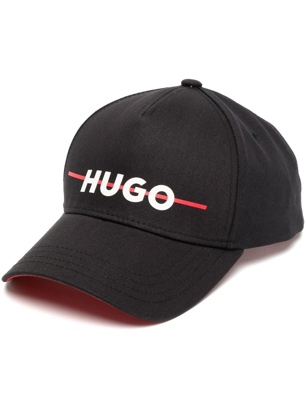 HUGO Logo-print baseball cap Black - MAISONDEFASHION.COM